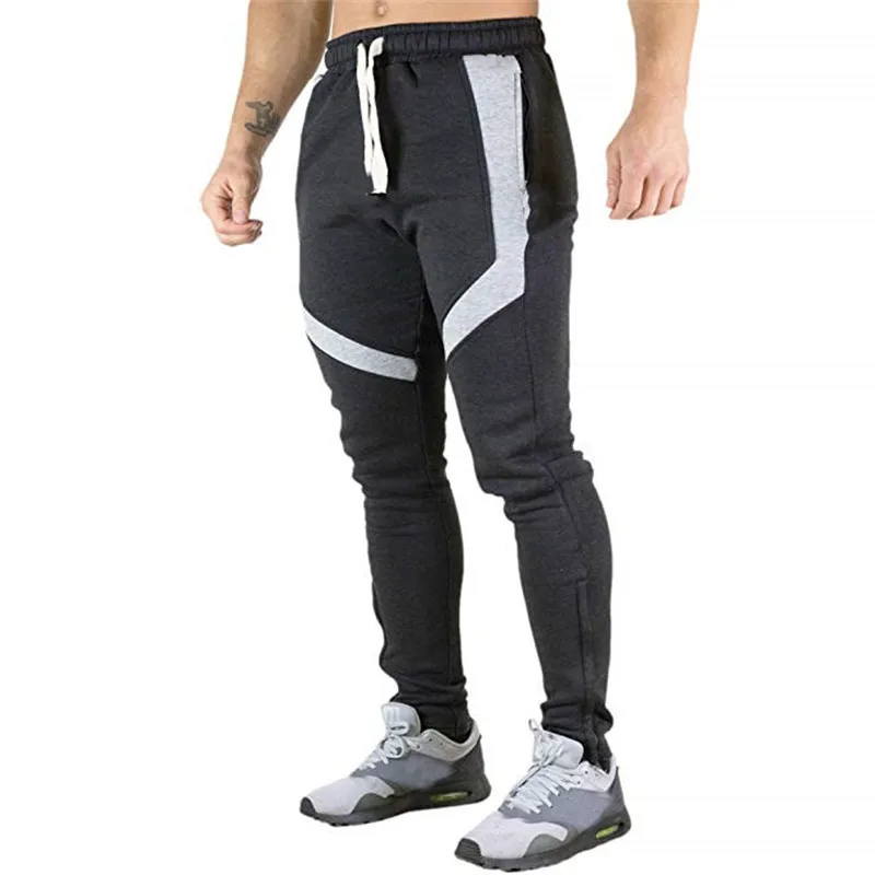 

2019 Brand Men Gym Sport Running Pants Casual Pocket Fitness Training Workout Bottom Skinny Sweatpants Trousers Jogger