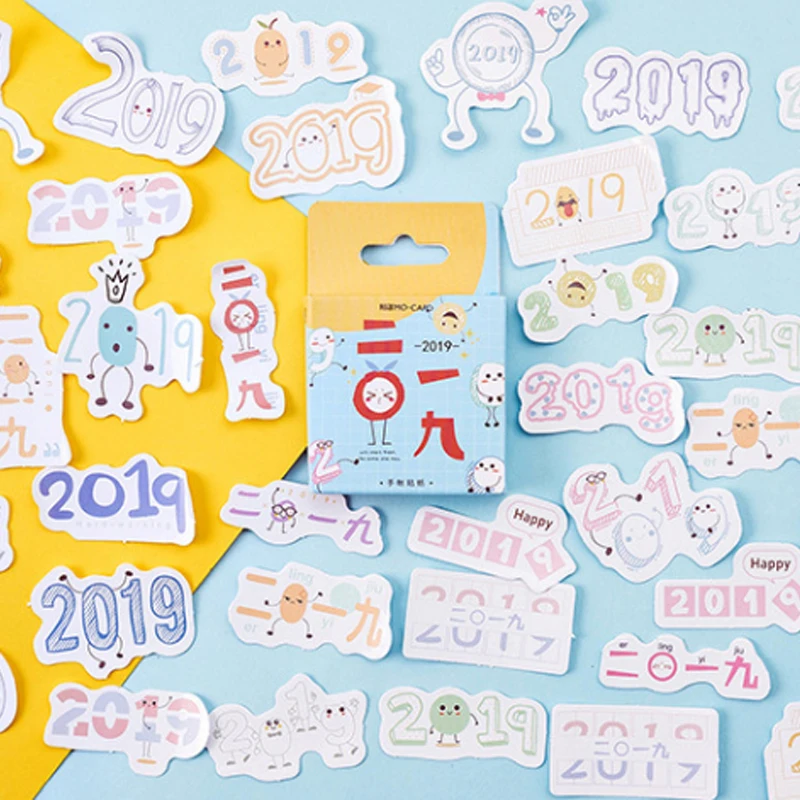 

45 Pcs/box New 2019 kawaii mini paper sticker DIY decoration stickers diary photo album scrapbooking planner label stickers