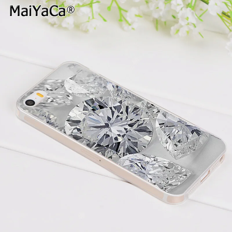 MaiYaCa прозрачный мягкий чехол из ТПУ с кристаллами и бриллиантами для iPhone 6S 6plus 7 7plus