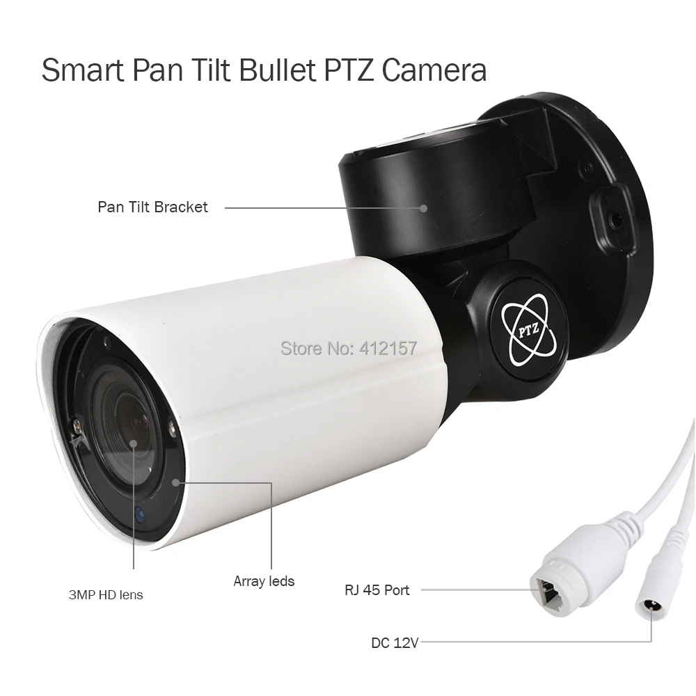 Ip камера безопасности 2MP 1080P Bullet 4 МП панорамирование наклон 4X зум 2 8 ~ 12 мм объектив