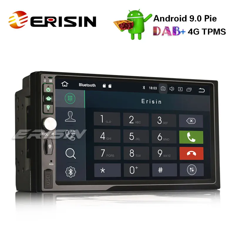 Erisin ES7941U-64 " HD 64 ГБ Android 9,0 Стерео gps Satnav WiFi TPMS DAB+ DVR DTV-IN OBD2