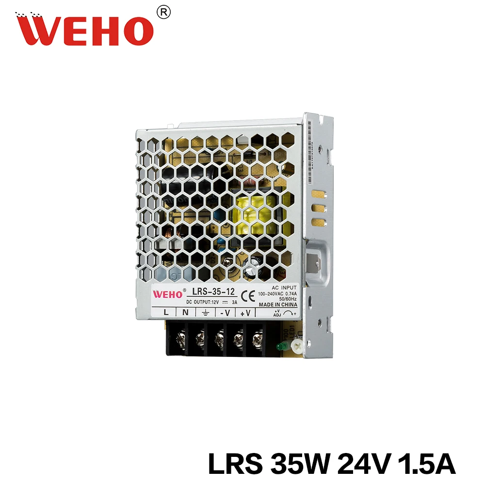 (LRS 35 24) Новый дизайн 110/220v ac к dc 35w 24v Один выход источника питания с 2 года