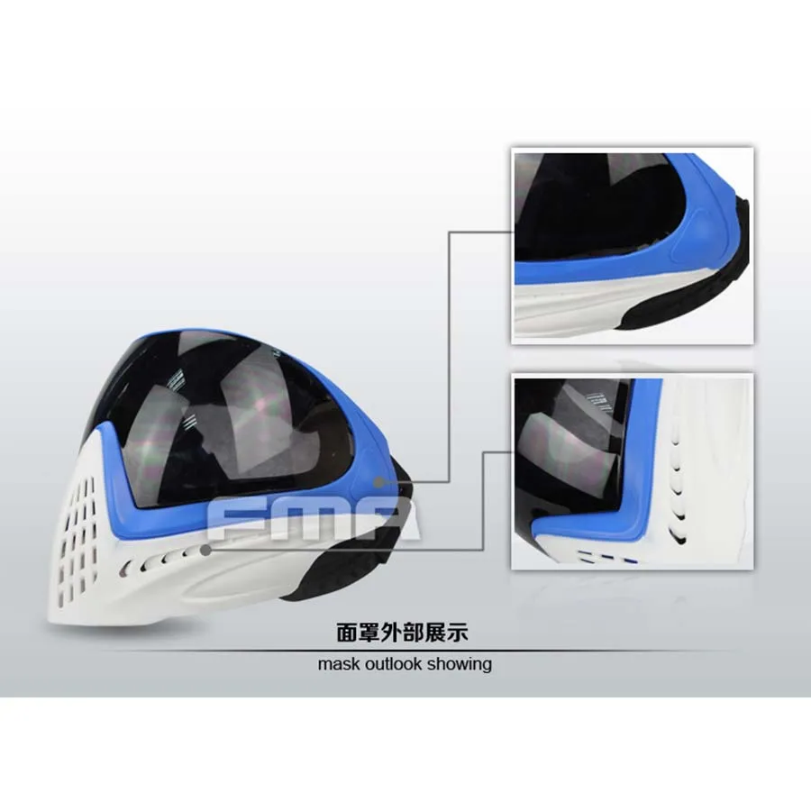 Защитные противотуманные очки FMA F1 для пейнтбола страйкбола с черными линзами