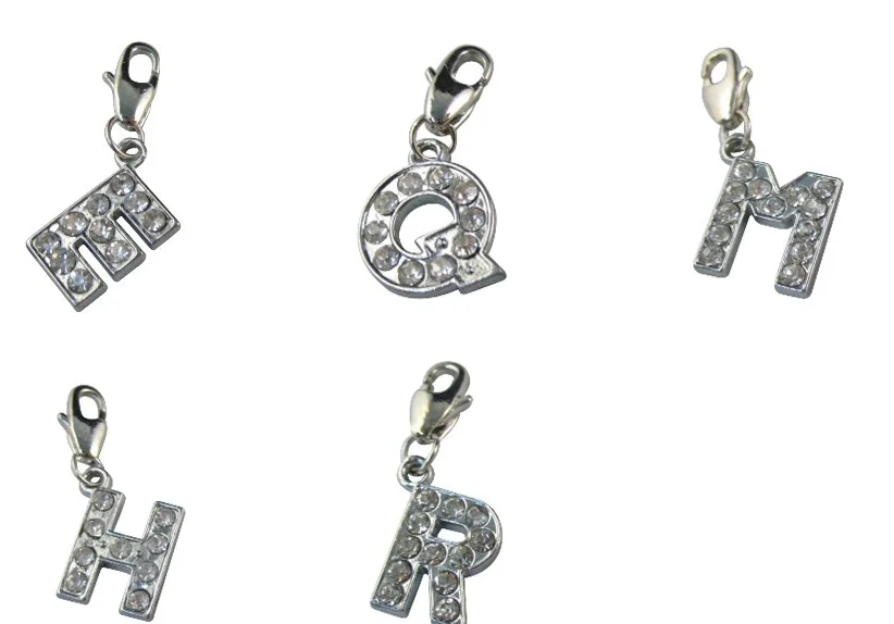 26 шт. разные буквы алфавита со стразами амулеты|charms assorted|assorted charmsalphabet letter charms |