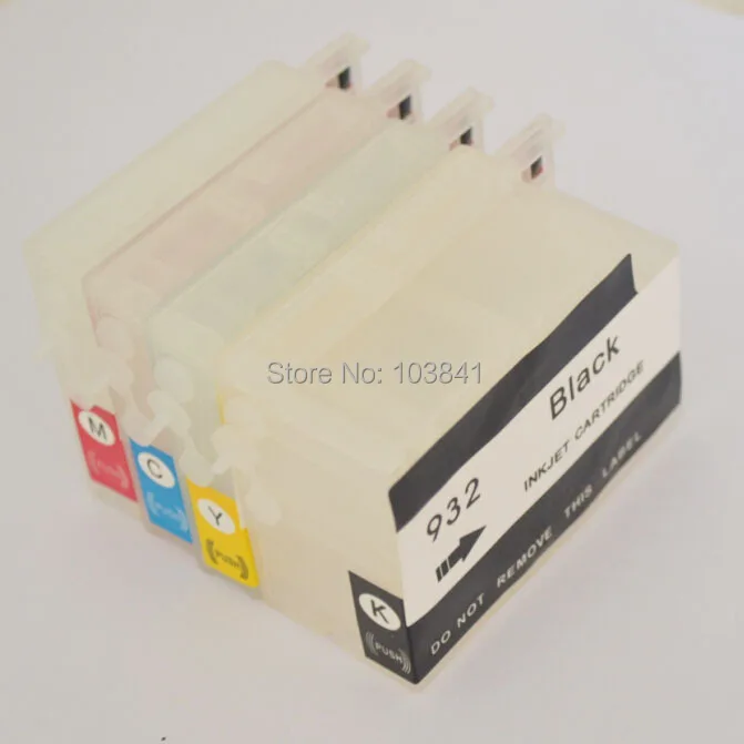 932 933 Заправляемый картридж 4 шт./компл. многоразовый 932BK 933C M Y для принтера HP officejet