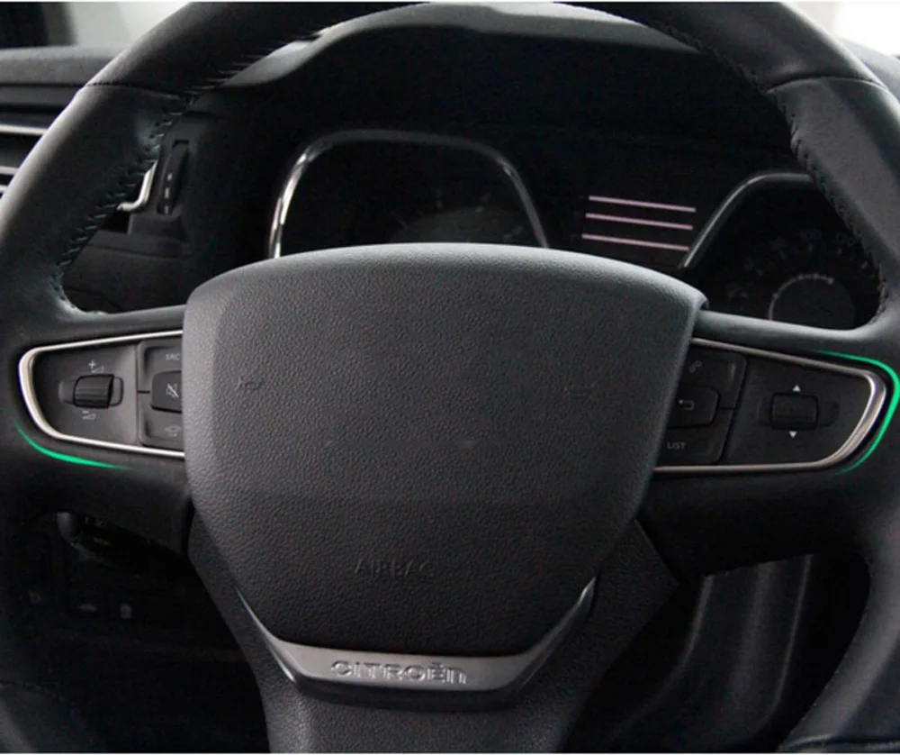 Обшивка рулевого колеса 2 шт. подходит для PEUGEOT 2011 2016 508 2015 2014 408 хромированная