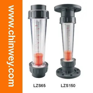 LZS-65 plastic  tube type  rotameter LZS flow meter fiange fitting