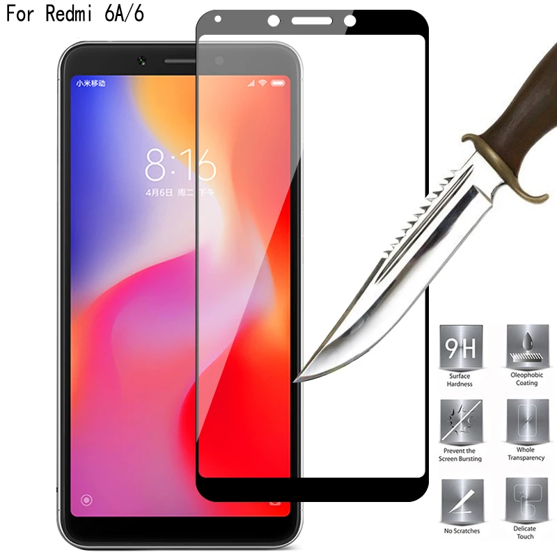 Защитное стекло закаленное для Xiaomi Redmi 6A|Защитные стёкла и плёнки телефонов| |