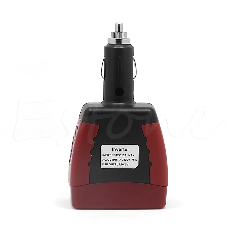 Автомобильный инвертор адаптер питания с 12 в пост. Тока на 220 В переменного тока 75