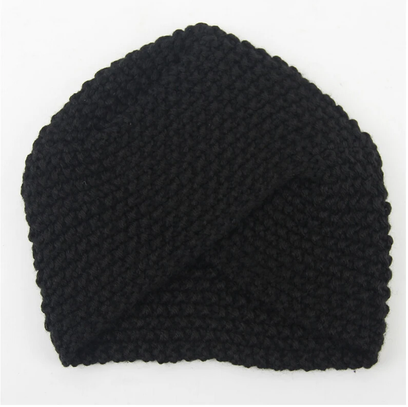 

2017 New Fashion women winter warm hats India Turban soft knit Beanie crochet headwrap women hat cap headwear