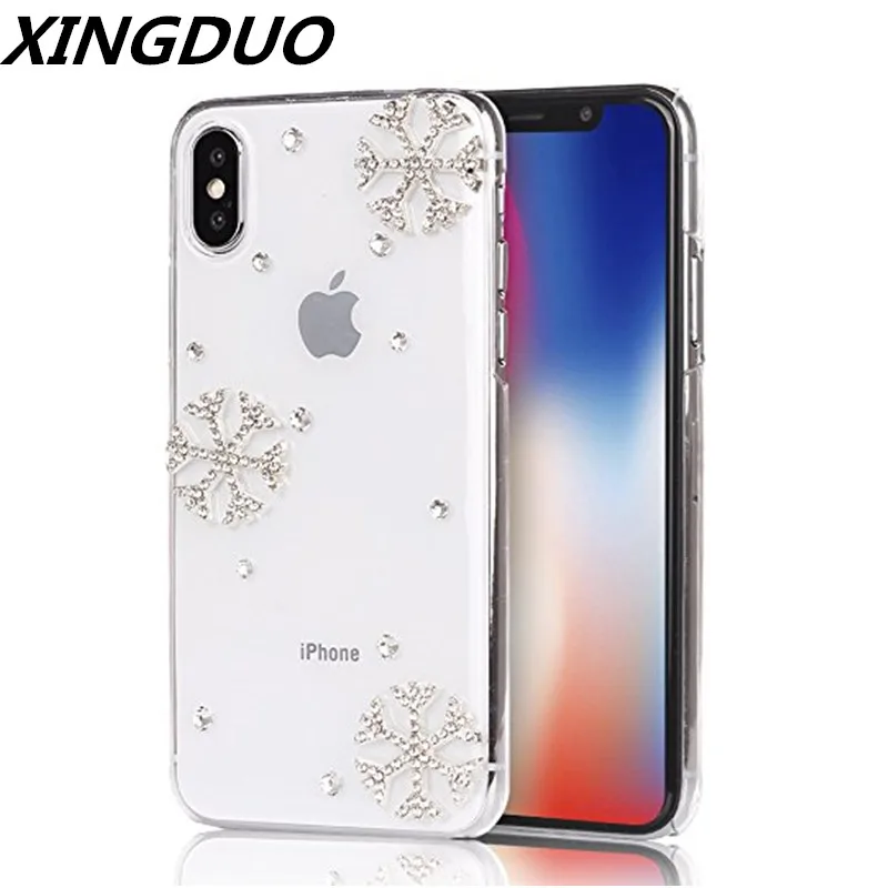 XINGDUO Снежинка бриллиант Чехол для мобильного телефона подарок Кристалл ТПУ
