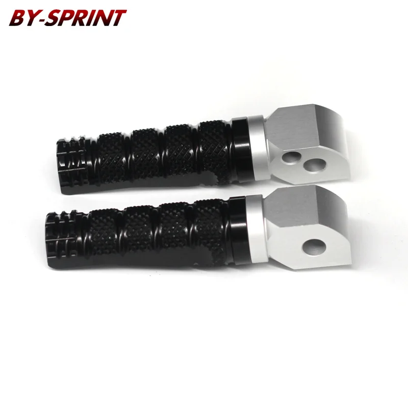 Задняя ножная педаль для Yamaha FZ1/Fazer 2006-2012 FZ8/Fazer 2011-2013 FZ6 ЧПУ для мотоциклов алюминиевые Пассажирские подножки - Цвет: Black
