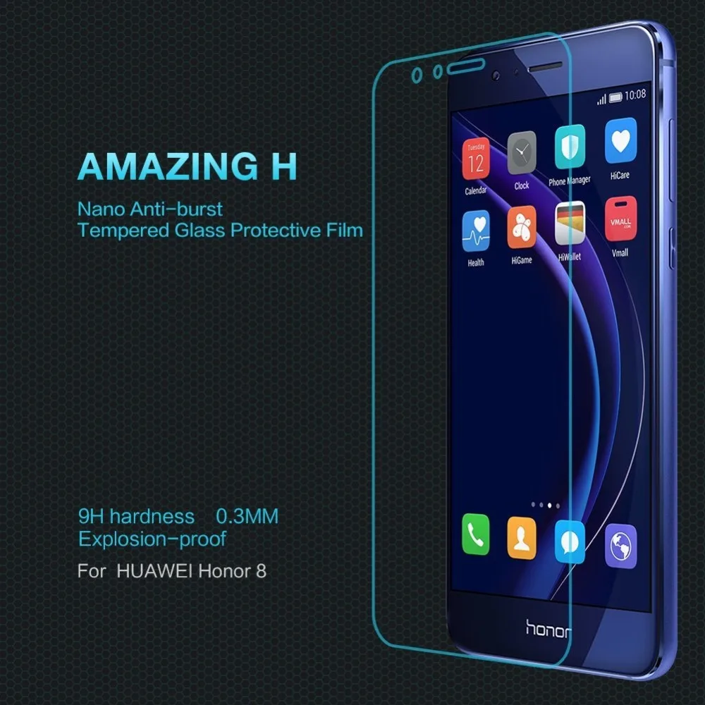 Phiyoo для Стекло Huawei Honor 8 0.2 мм Премиум Экран протектор Закаленное против царапин 5.2