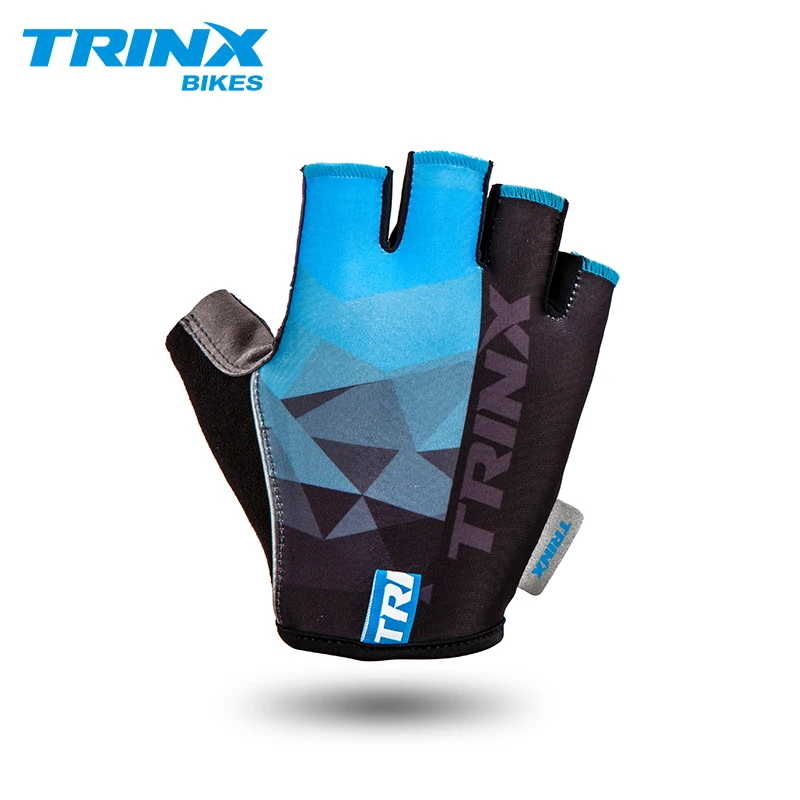Перчатки для велоспорта TRINX с открытыми пальцами противоскользящие MTB дорожные
