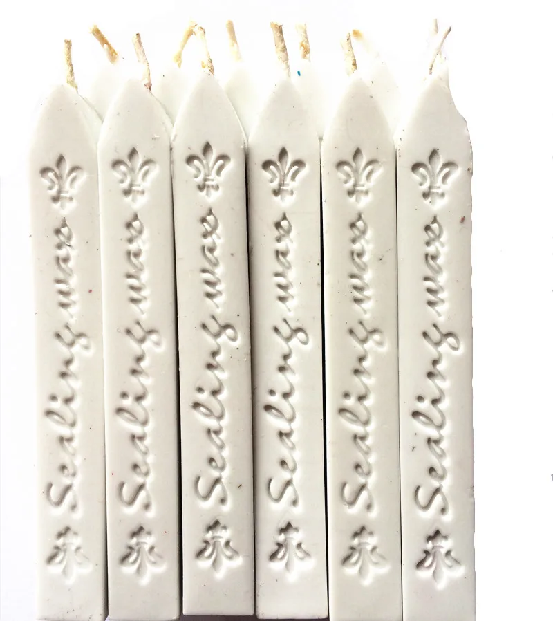 Новые 12 шт белые восковые палочки с фитингами для декоративных свадебных