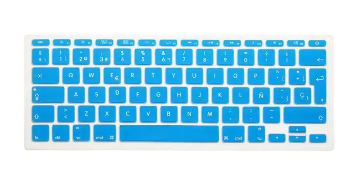 Новое прибытие испанский силиконовый чехол для клавиатуры протектор кожи Macbook Air