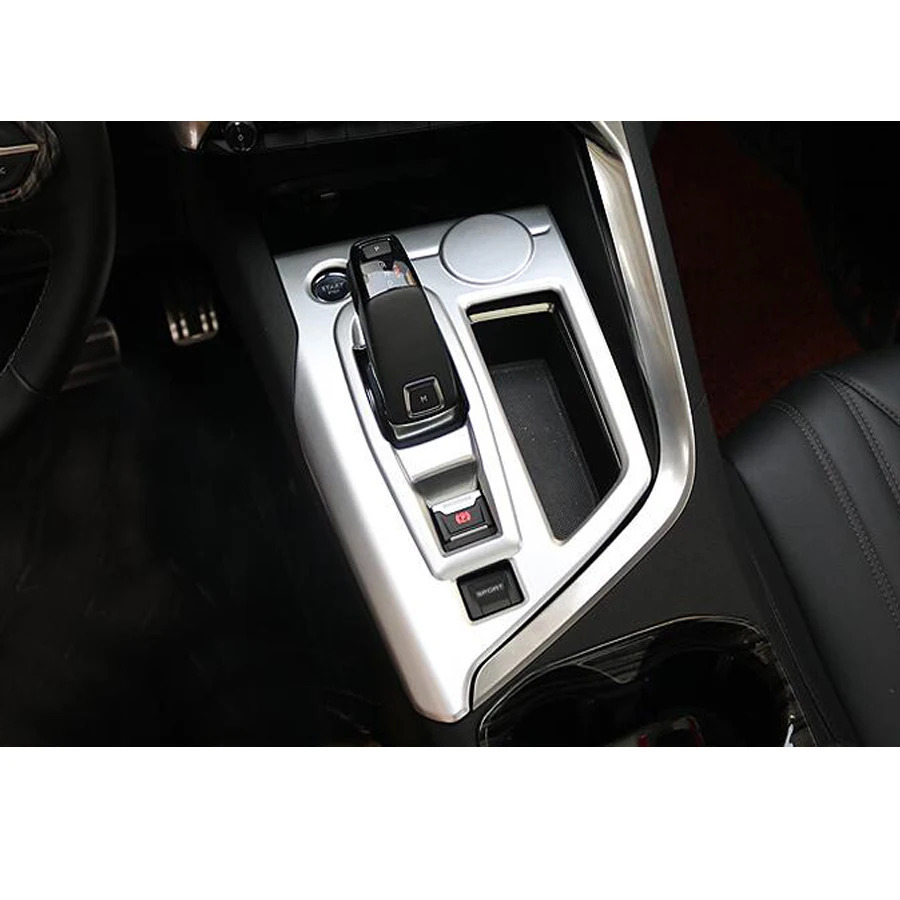 

Car Interior Gear Shift Box Water Cup Holder Cover Bezel Trim Styling For Peugeot 4008 5008 2017 2018 Auto Accessories