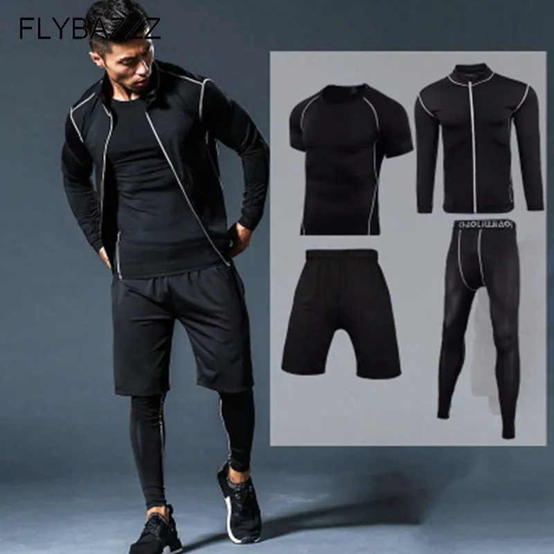 

Men Compression Sport Suits Sportswear Running Set Quick Dry Running Sets Clothes Sports Joggers Training Gym Fitness Tracksuits