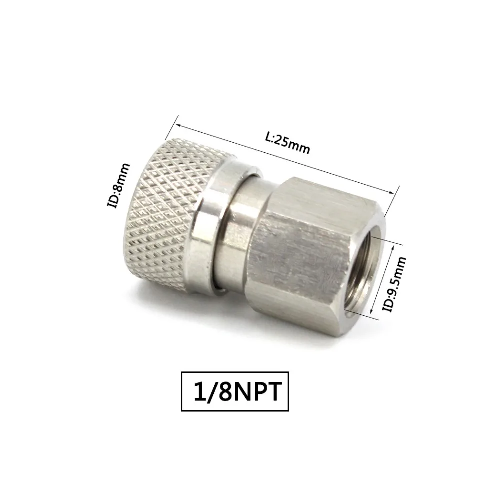PCP Airforce Пейнтбол 1/8NPT штепсельная вилка 8 мм гнездовая БЫСТРОРАЗЪЕМНАЯ муфта из
