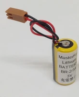 masterfire new original battery for panasonic br 23a 3v 1200mah plc lithium batteries with two hole plugs for fanuc