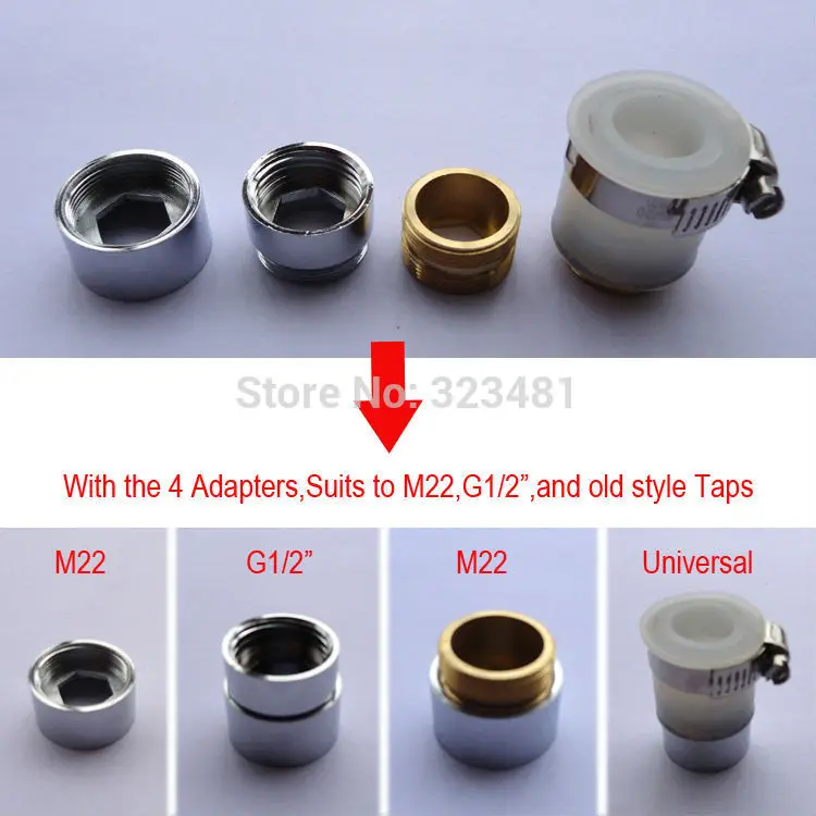 

4pcs/lot Brass Faucet Connector Adapter for Irrigation M22 G1/2" M24 Silicone Universal Connector Accessories
