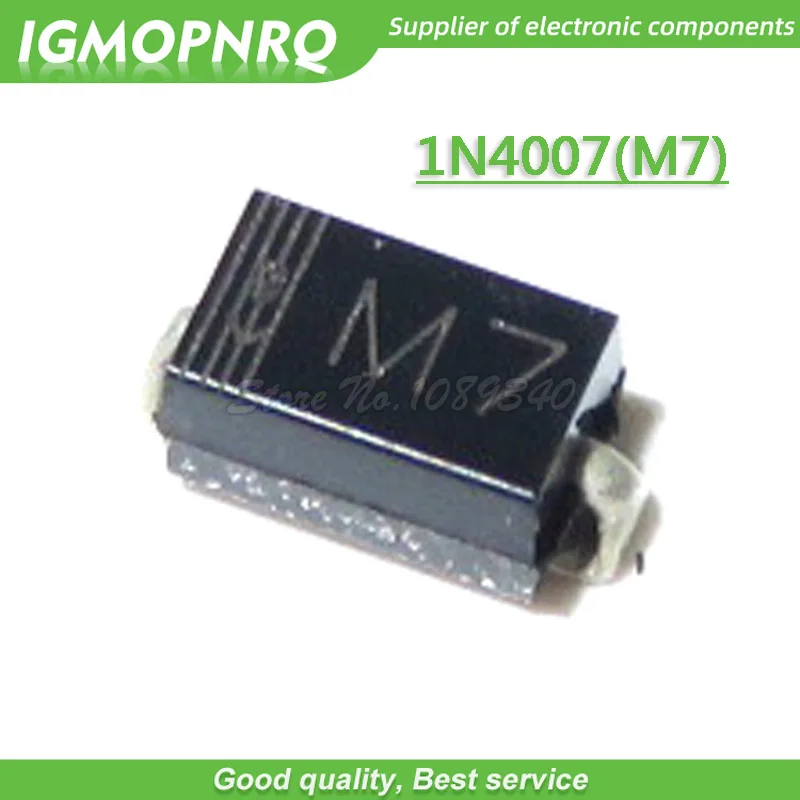 100 шт./лот SMD 1N4007 выпрямительный диод 1A 1000V M7 новый оригинальный