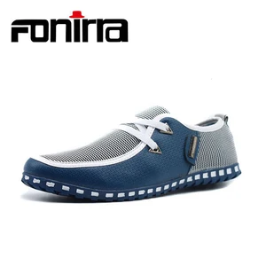 Мужские легкие мокасины из ПУ кожи, на шнуровке, размеры 39-47