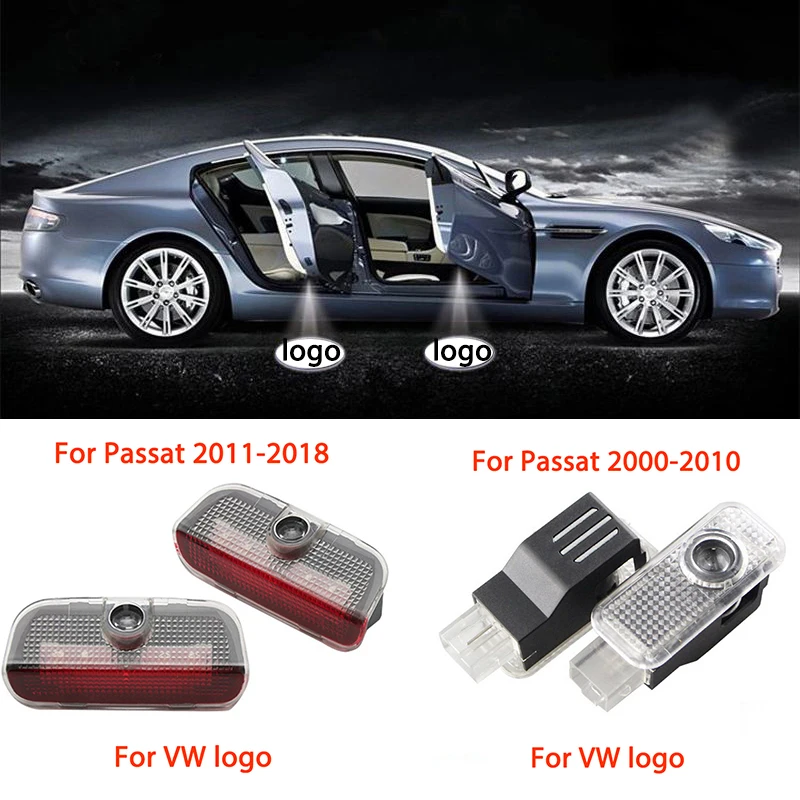 2 шт. светодиодный Автомобильный Дверной светильник для VW Passat B5 b6 b7 Volkswagen с