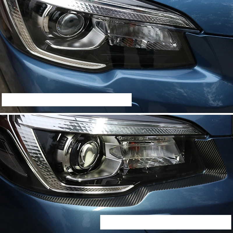 Lsrtw2017 углеродное волокно ПВХ автомобильные фары планки наклейка пленка для subaru