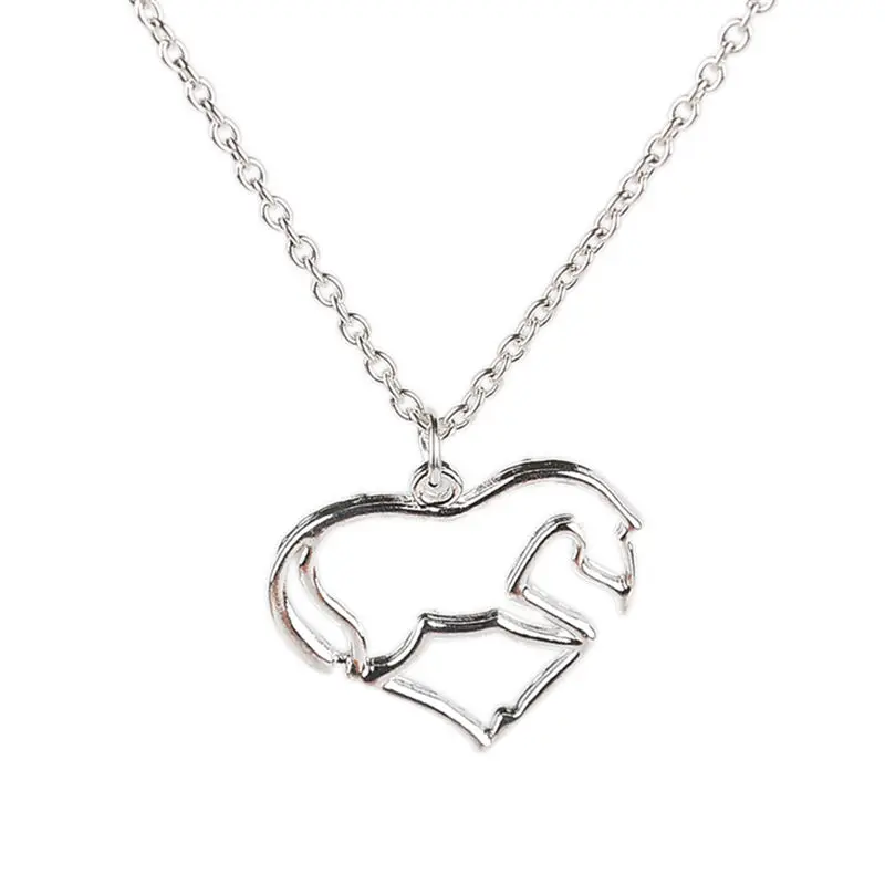 Бижутерия подвеска в виде лошади ожерелье новая мода подвески для женщин Collier Femme