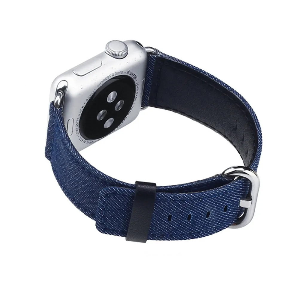Хохлатый кожаный ремешок для Apple Watch band 4 42 мм 38 мм 3 iwatch band 44 мм/40 мм pulseira correa canvas браслет аксессуары для часов