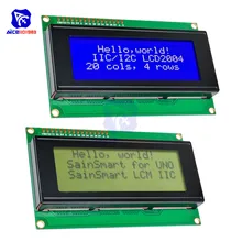 LCD2004 модуль синий/белый символ желтый/черный символ подсветка для Arduino Uno R3 Mega2560 Raspberry Pi ЖК-дисплей 5 В
