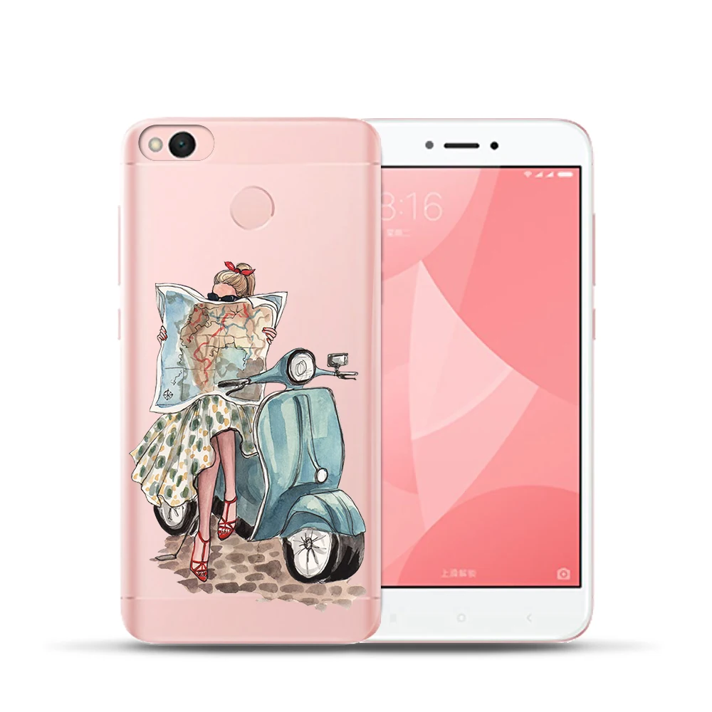 For Xiaomi Redmi 4X 5A 4 4A MiA1 Mi6 5X MI8 NOTE Summer fashion Girl Travel Soft Silicone Back Fundas Cover Coque |