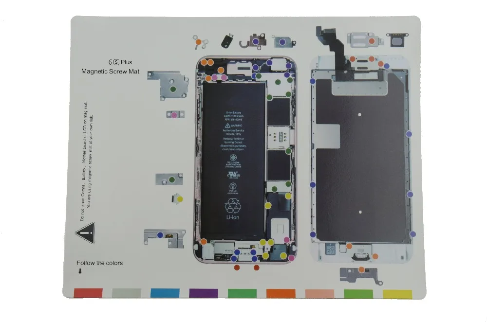 Профессиональный Магнитный винтовой коврик для ремонта iPhone 5 6 7 магнитные винты