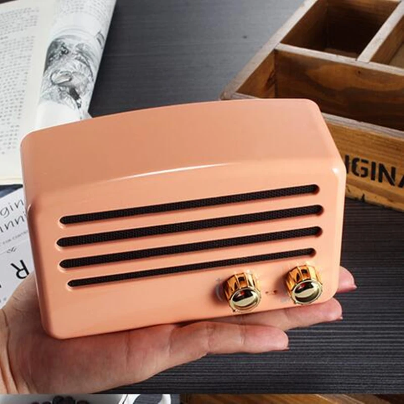 Mini Bluetooth Динамик Портативный Беспроводной Ретро Радио FM Аудио мобильный мини