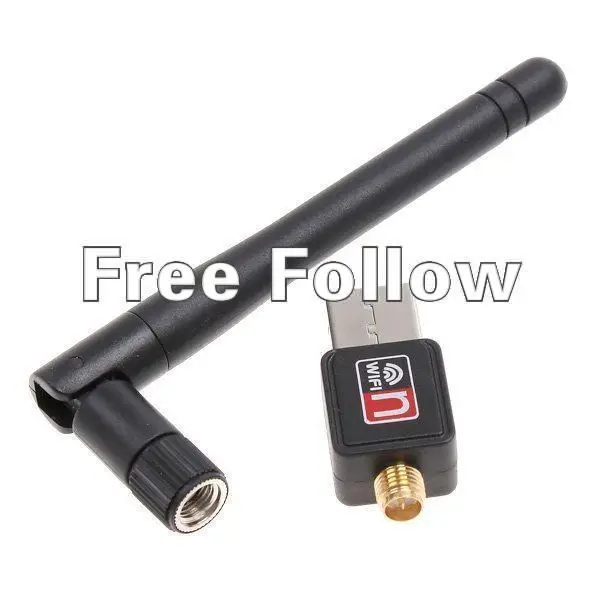 hot!802.11 n/g/b Mini 150M USB Wireless WiFi Network Card LAN Adapter with Antenna 10pcs/lot Free Shipping+Fast delivery! | Компьютеры и