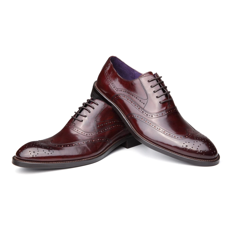2018 Новая модная Высококачественная Мужская обувь оксфорды из натуральной кожи