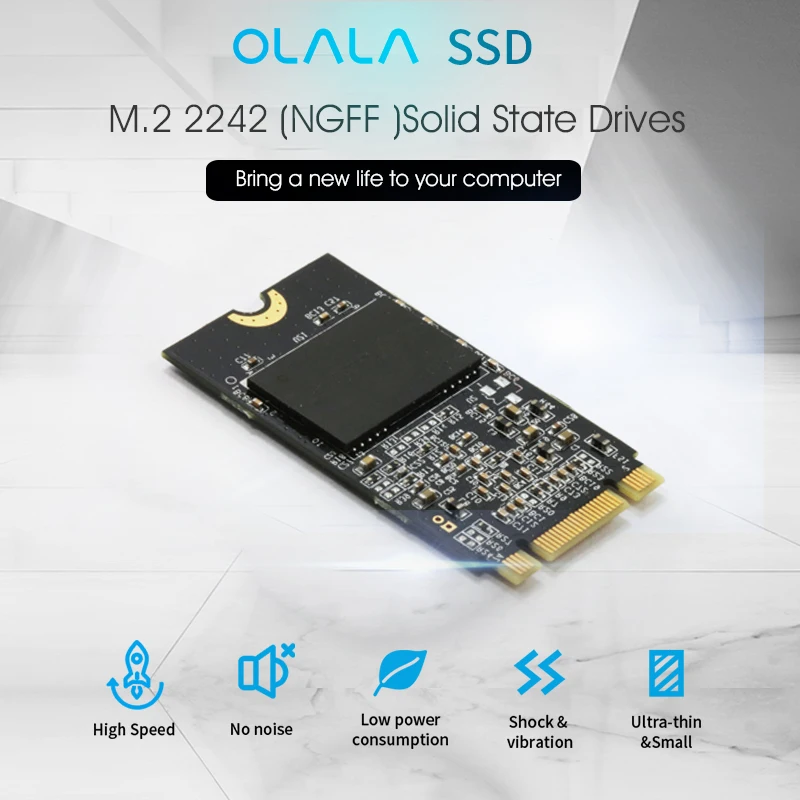 OLALA M.2 SSD 2242 NGFF M2 SATA 60 ГБ 120 240 480 Внутренний твердотельный жесткий диск для ПК