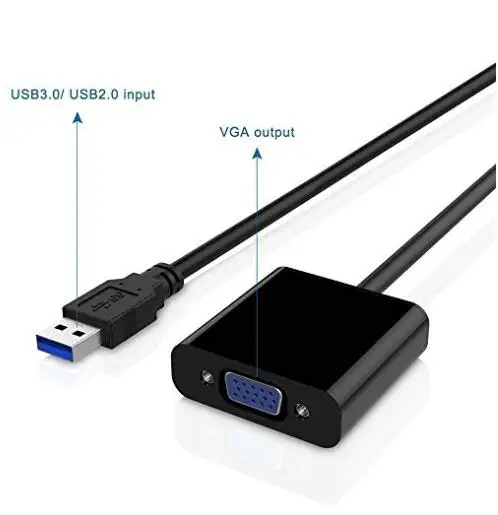 BOHYLOY USB в VGA адаптер 3 0 мульти-дисплей видео конвертер-ПК ноутбук Windows 7/8/8. 1/10 |