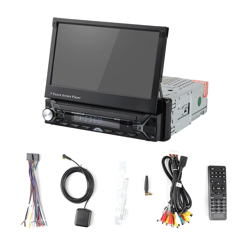 Android 6,0 gps навигация, Bluetooth, FM радио, WI-FI выдвижной 7 дюймов Сенсорный экран Autoaudio плеер 1din автомобиль радио мультимедиа плеер