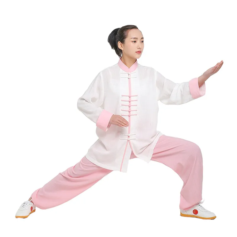 Новый дизайн разноцветная Униформа Tai Chi с длинным рукавом костюм кунгфу одежда