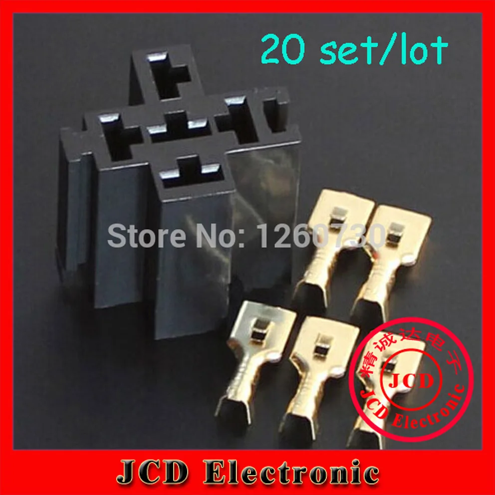 

20sets Automotive Car Relay Sockets 5 Pin Mount Series Relays