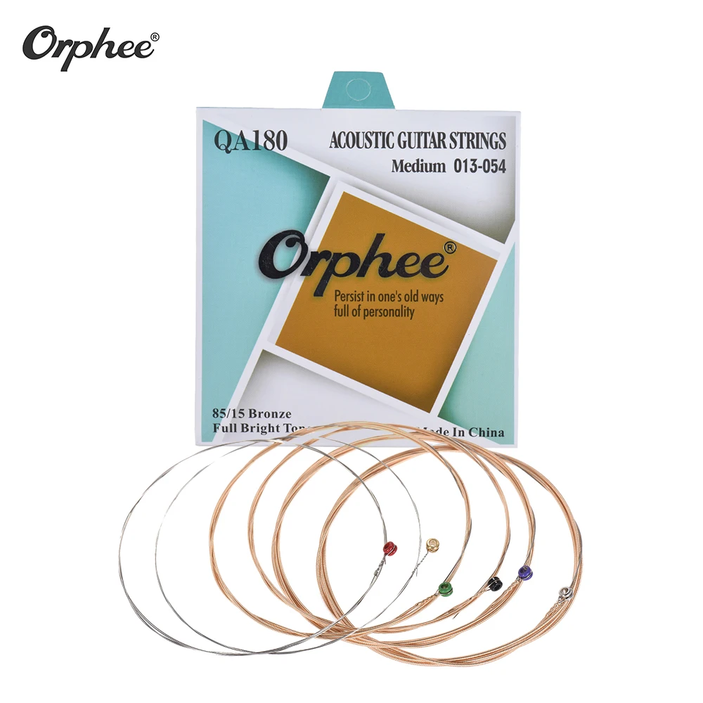Orphee QA140 акустическая струны народной гитары 6 шт./компл. (.009 .045) шестиугольная