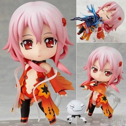New 10cm Japanese Anime Figure Cute Nendoroid Model Guilty Crown 240# Yuzuriha Inori Decoration Doll PVC Action Baby Toys | Игрушки и