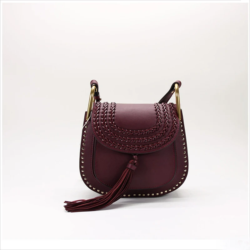 2017 women messenger handbags classic vintage tassel woven saddle weave single shoulder crossbody bags chic lady bag | Багаж и сумки