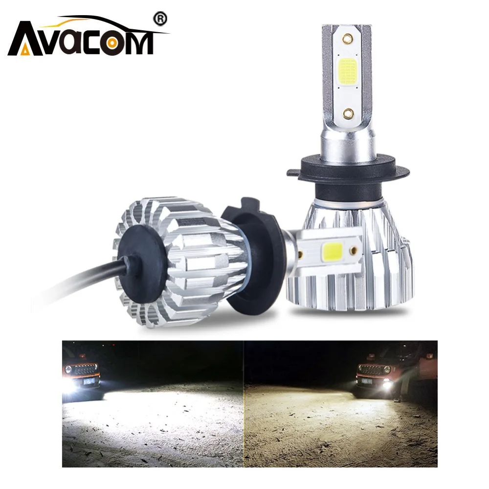 Avacom 2 шт. LED H3 Автомобильные противотуманные фары H11 H8 9005/HB3 9006/HB4 12 В 6500 к DOB чип 50 Вт