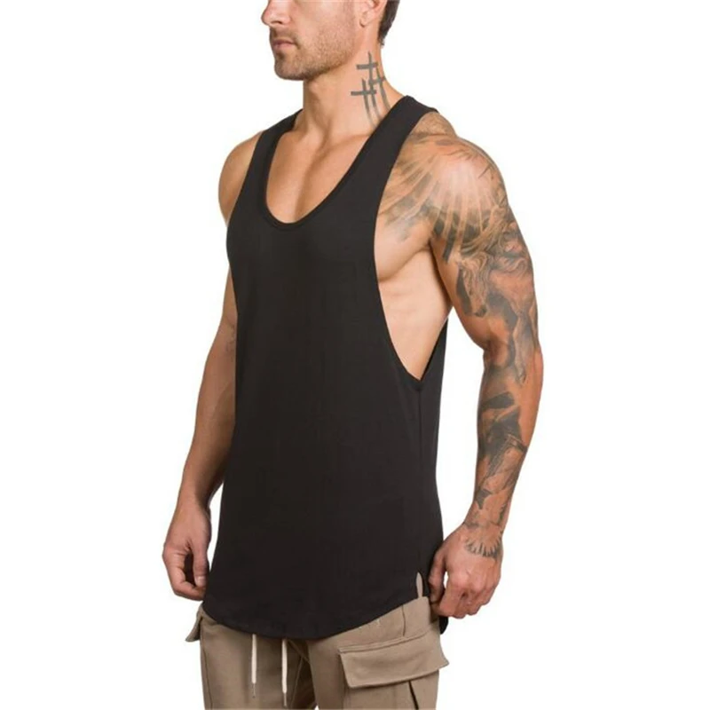 

Fitness Men gyms Tank Top Mens Bodybuilding Vest Stringer Undershirt Tanktop Singlet Brand Clothing Sleeveless Shirt