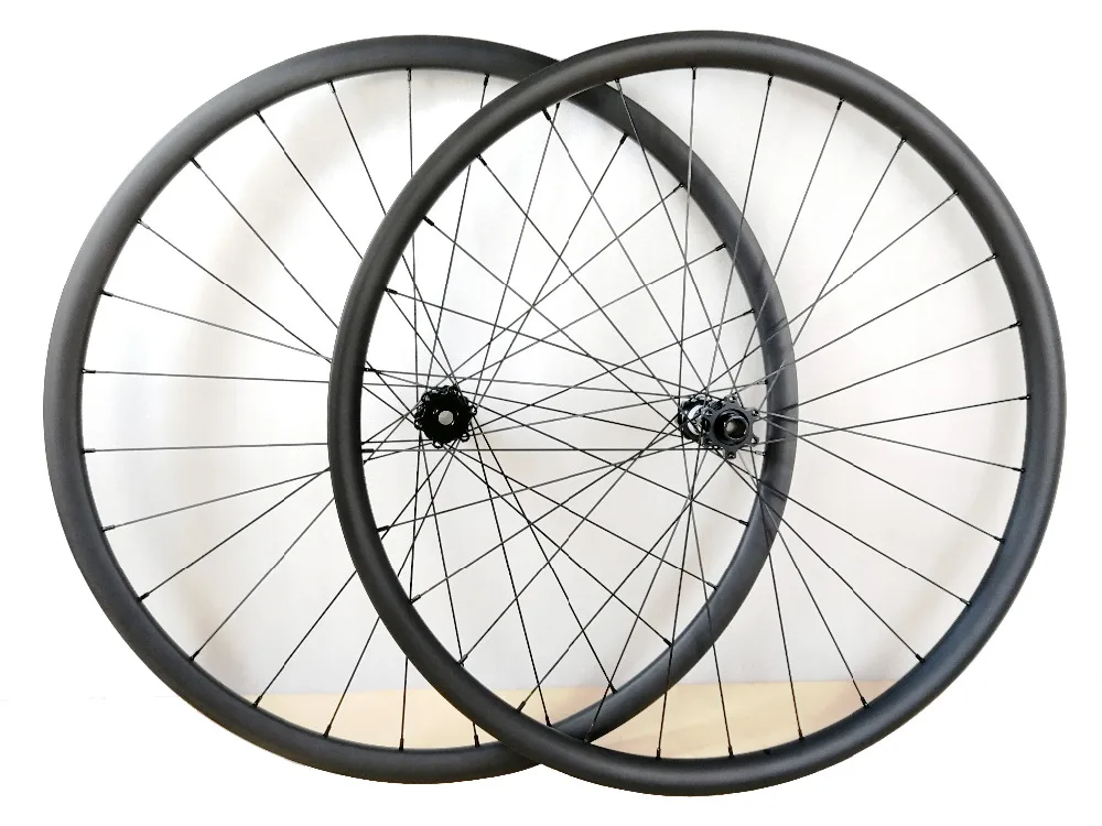 

29ER light XC BOOST asymmetric carbon wheels 28mm width MTB bike wheelset 25mm height 28 spokes 15x110 12x148 TA tubeless rims