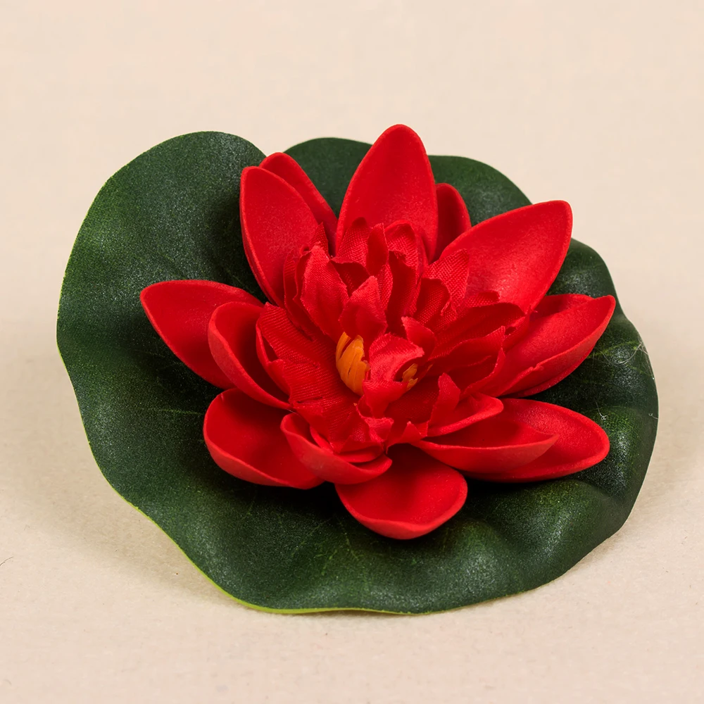 1 шт. декоративное растение в виде лотоса 10 см|pond decoration|artificial lotusfloating flower |