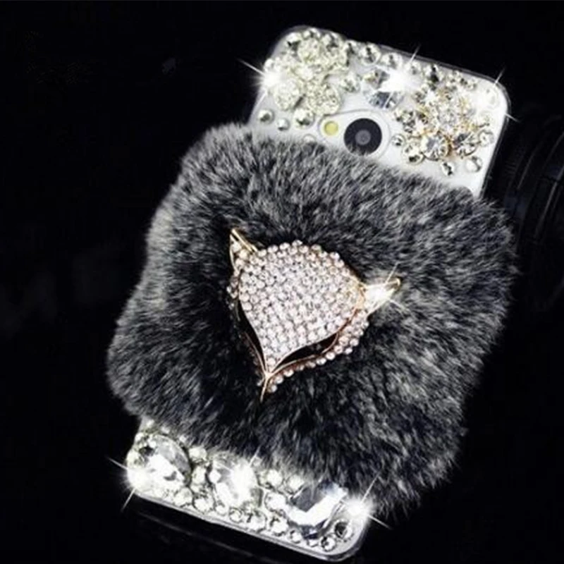 XINGDUO for samsung galaxy s8 s7 edge phone case Crown Tiger Pearl Swan Rabbit Fur cover iphone x 8 plus7 7plus 6 6s |
